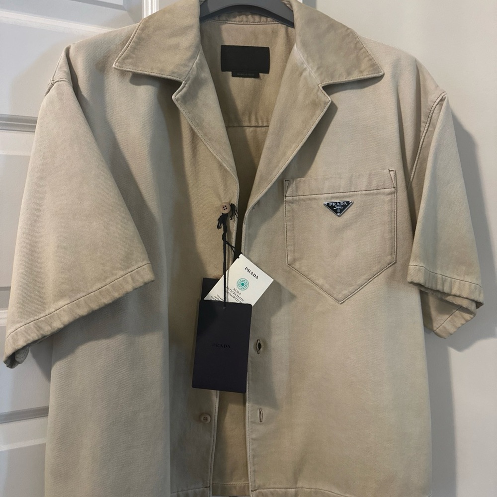 Prada Beige Short Sleeve Shirt